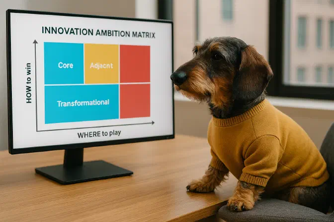 The Innovation Ambition Matrix: Core, Adjacent & Transformational (70-20-10)